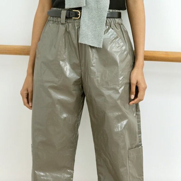 Riand 28 - Rae Vinyl Jogger, Olive Gray - Picture 1 of 4
